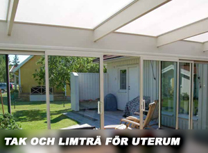 tak och limträ för uterum
